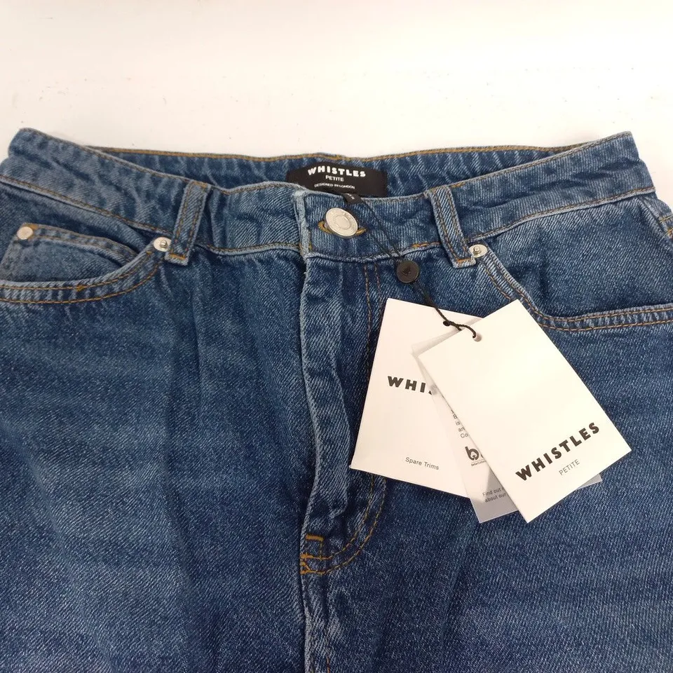 WHISTLES PETITE STRAIGHT FULL LENGTH JEANS - UK 28