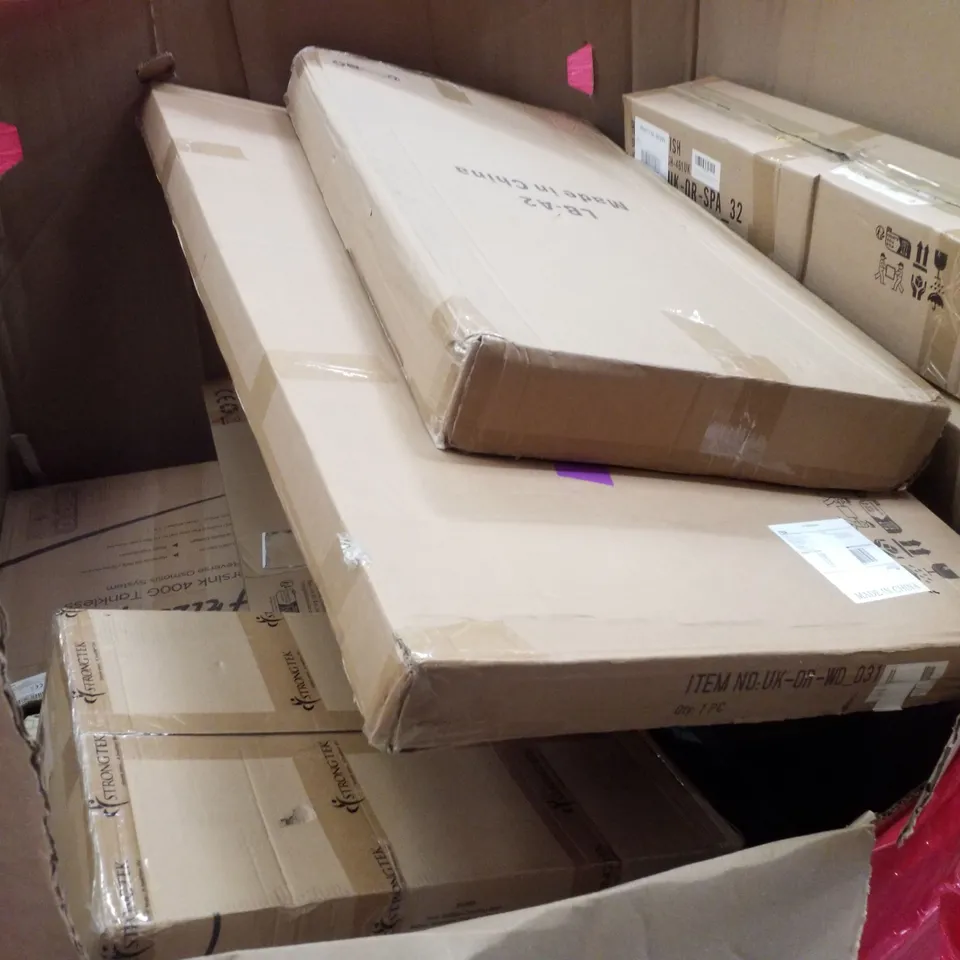 PALLET CONTAINING ASSORTED PRODUCTS INCLUDING FOLDING WAGON, PRESSURE WASHER, FLEXIBLE SOLAR PANEL & TRAMPOLINE 