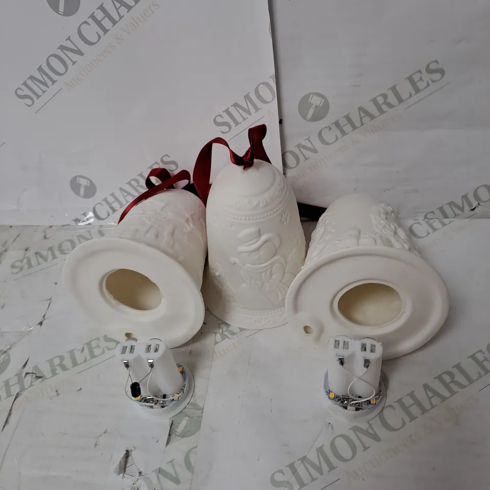 BOXED HOME REFLECTIONS 3 PORCELAIN BELLS