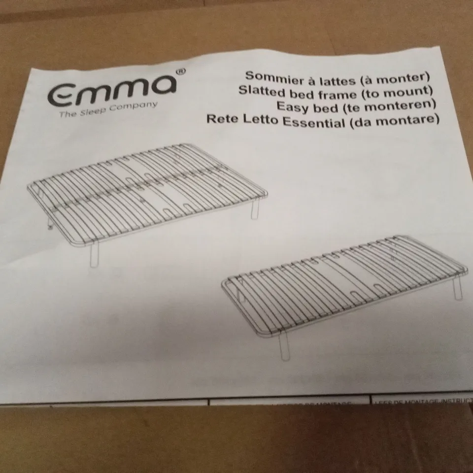 BRAND NEW BOXED EMMA SLATTED FRAME - 135 x 190 DOUBLE (1 BOX)