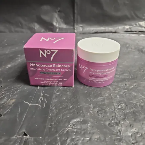 NO7 MENOPAUSE SKINCARE NOURISHING OVERNIGHT CREAM β 50 ML (BOXED)