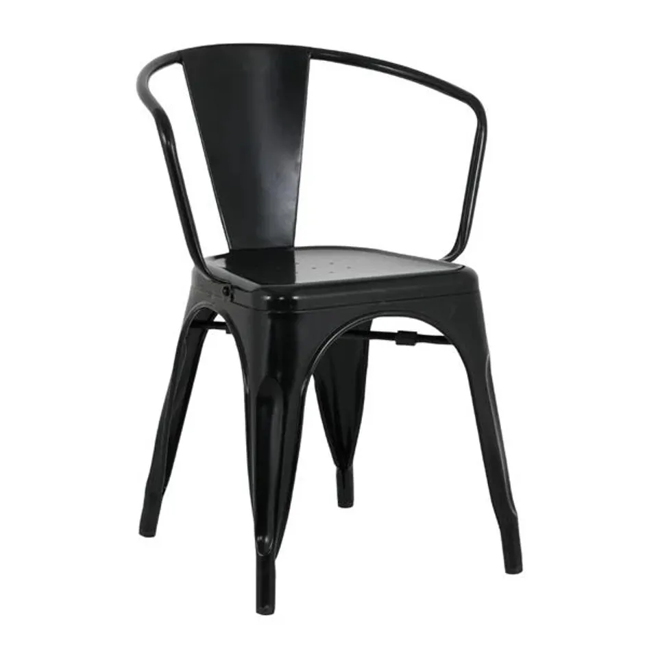 BOXED BOLERO BISTRO CURVE ARMCHAIRS BLACK (4 PACK)