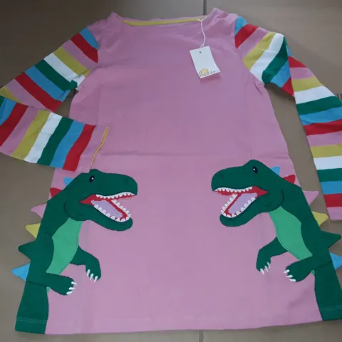 BODEN PINK DINOSAUR THEMED KIDS TOP - 8/9 YRS