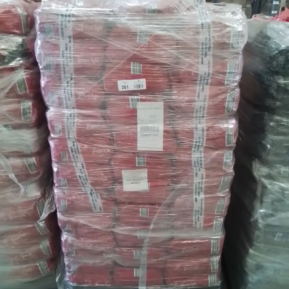 PALLET CONTAINING APPROXIMATELY 100 BRAND NEW 2 PACK INSTANT LIGHT CHARCOAL BAGS