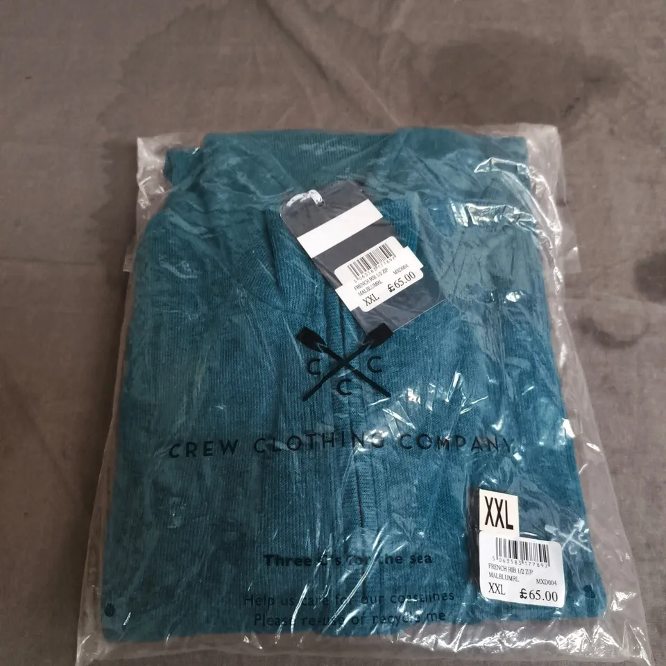 CREW CLOTHING COMPANY FRENCH RIB 1/2 ZIP TOP – XXL