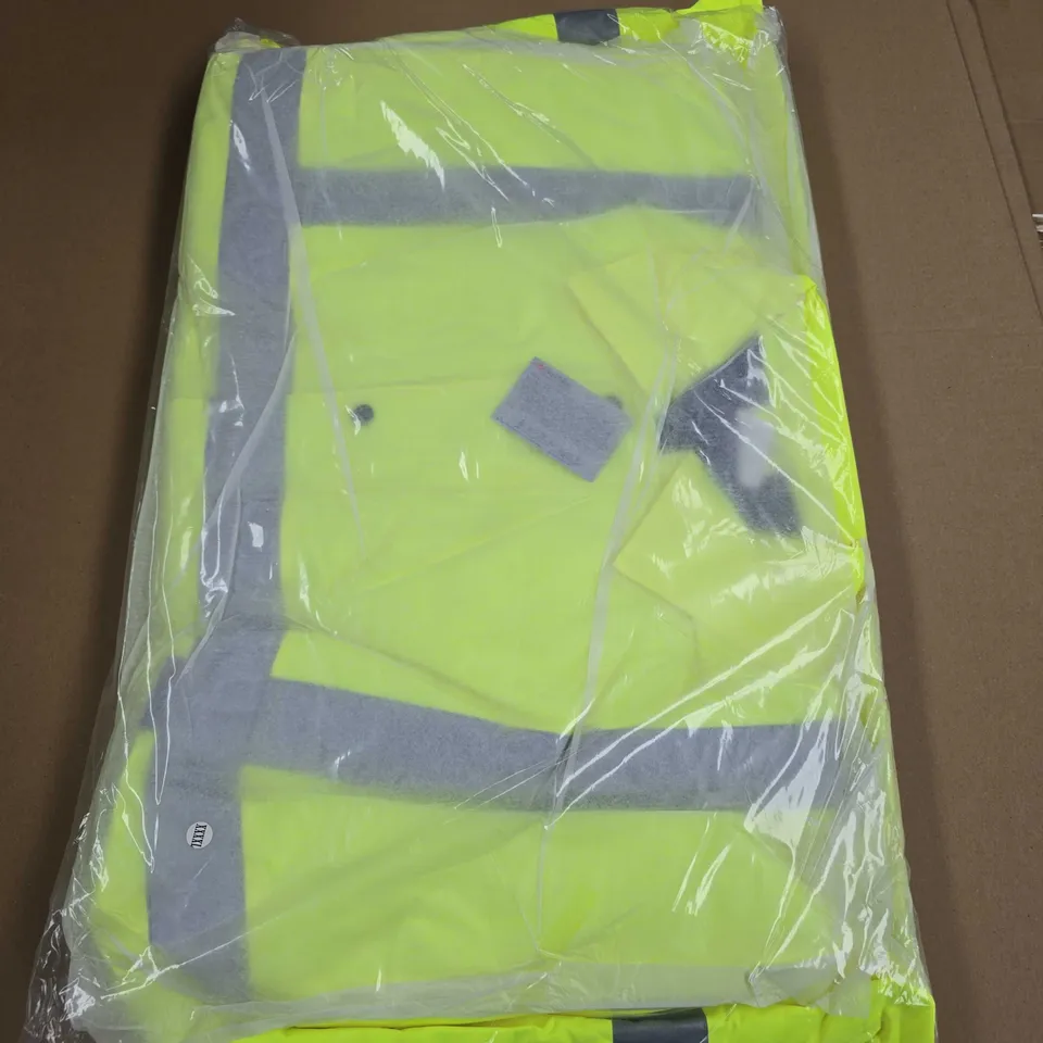 BRAND NEW ZIP THROUGH 3M SCOTCHLITE FLUO YELLOW WORKWEAR COAT - XXXXL