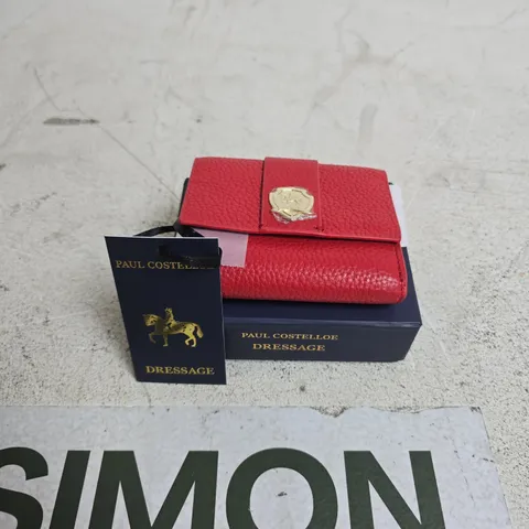 BOXED PAUL COSTELLO DRESSAGE RED WALLET