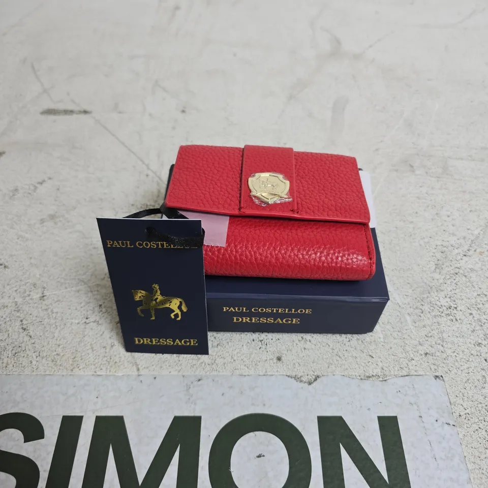 BOXED PAUL COSTELLO DRESSAGE RED WALLET