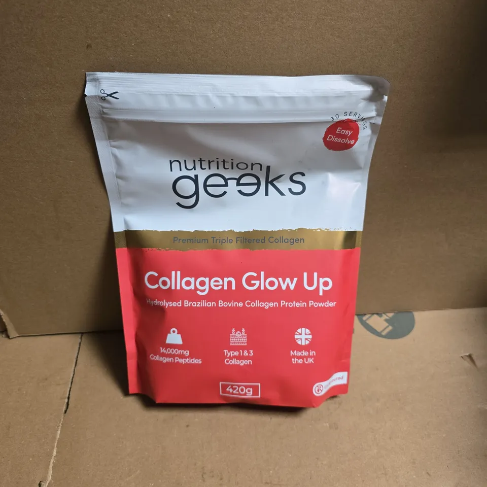 NUTRITION GEEKS COLLAGEN GLOW UP UNFLAVOURED (420G)