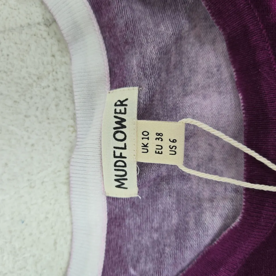 MUDFLOWER WOMEN’S TOP – PURPLE FLORAL PRINT, UK 10
