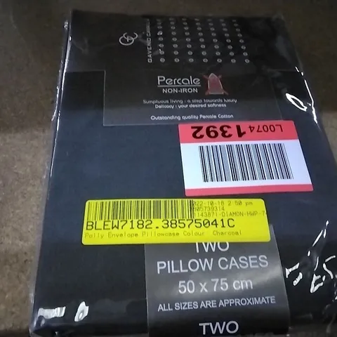 POLLY ENVELOPE PILLOWCASE CHARCOAL