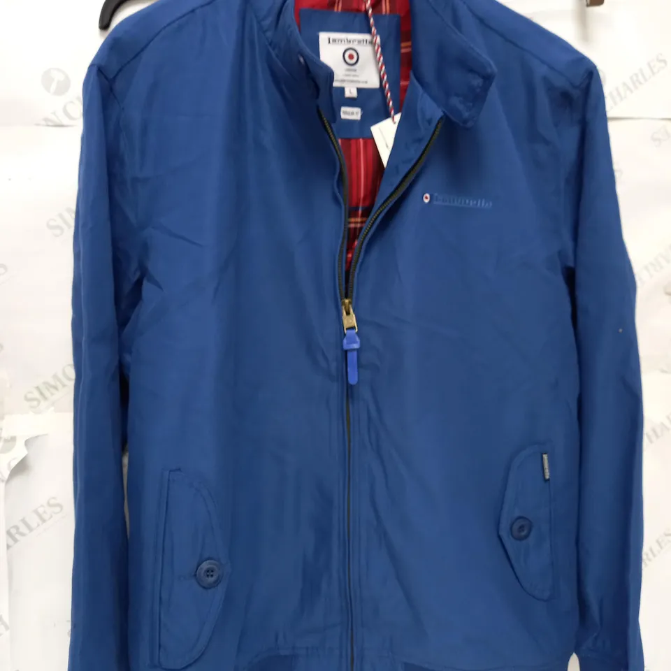 LAMBRETTA BLUE BOMBER JACKET - SIZE LARGE