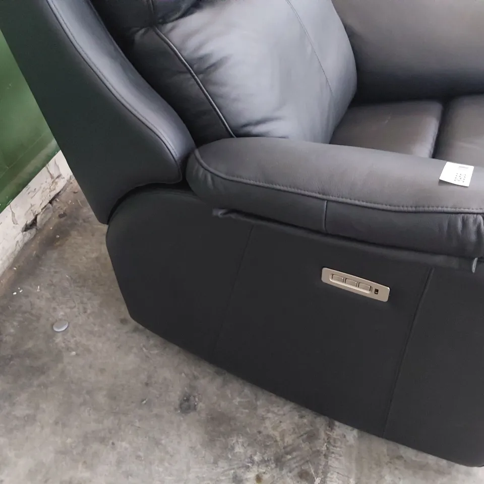 QUALITY BRITISH DESIGNER G PLAN KINGSBURY POWER RECLINING EASY CHAIR CAMBRIDGE BLACK LEATHER 