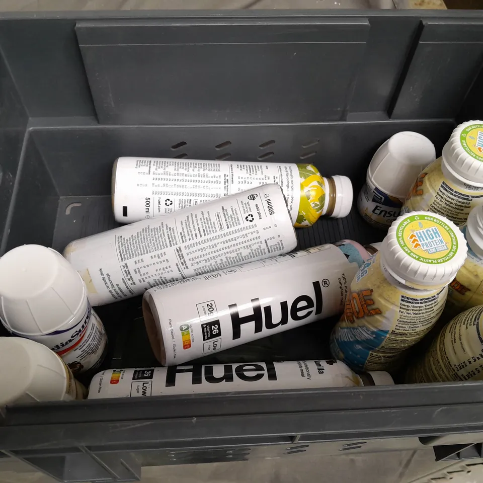 17 ASSORTED FOOD ITEMS TO INCLUDE FREE SOUL GREENS, NATURYA ORGANIC OVERNIGHT BERRY BUZZ OATS, HUEL FOOD DRINK, GRENADE WHITE CHOCOLATE PROTEIN SHAKE AND ENSURE PLUS FOOD DRINK- COLLECTION ONLY