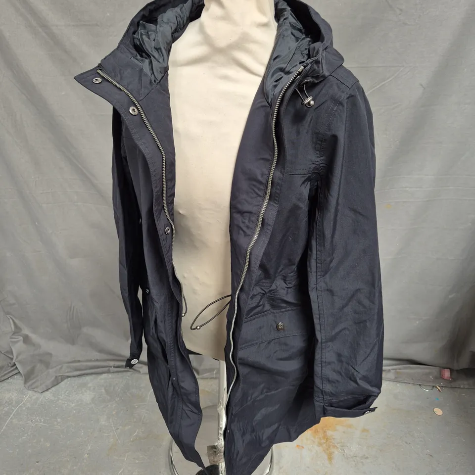 SWEATY BETTY STRIDE WATERPROOF PARKA IN BLACK SIZE S