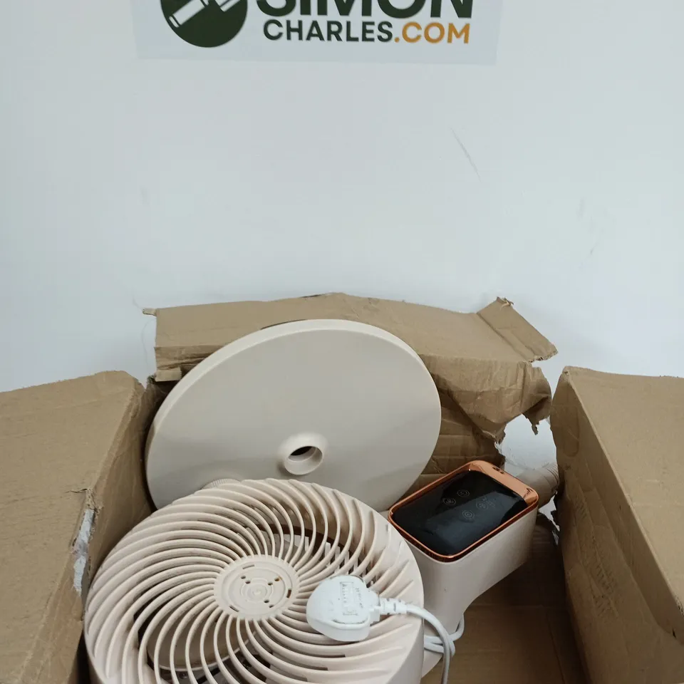 DESK FAN – WHITE, CIRCULAR GRILLE