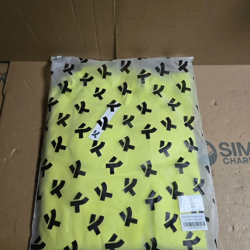 BOX OF APPROXIMATELY 10 KOI PICKLED SLIME OVERSIZED HOODIES - SIZE XS 