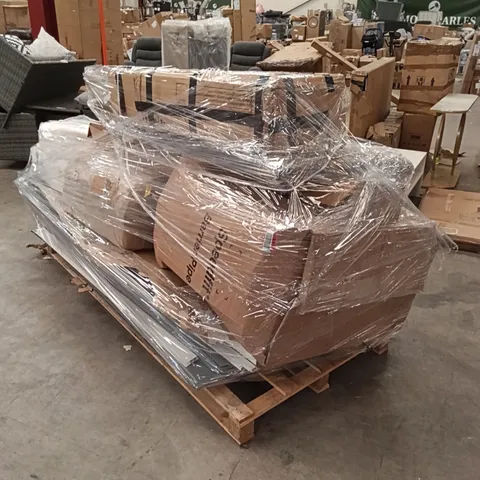 PALLET OF ASSORTED, INCOMPLETE FURNITURE PARTS AND PIECES