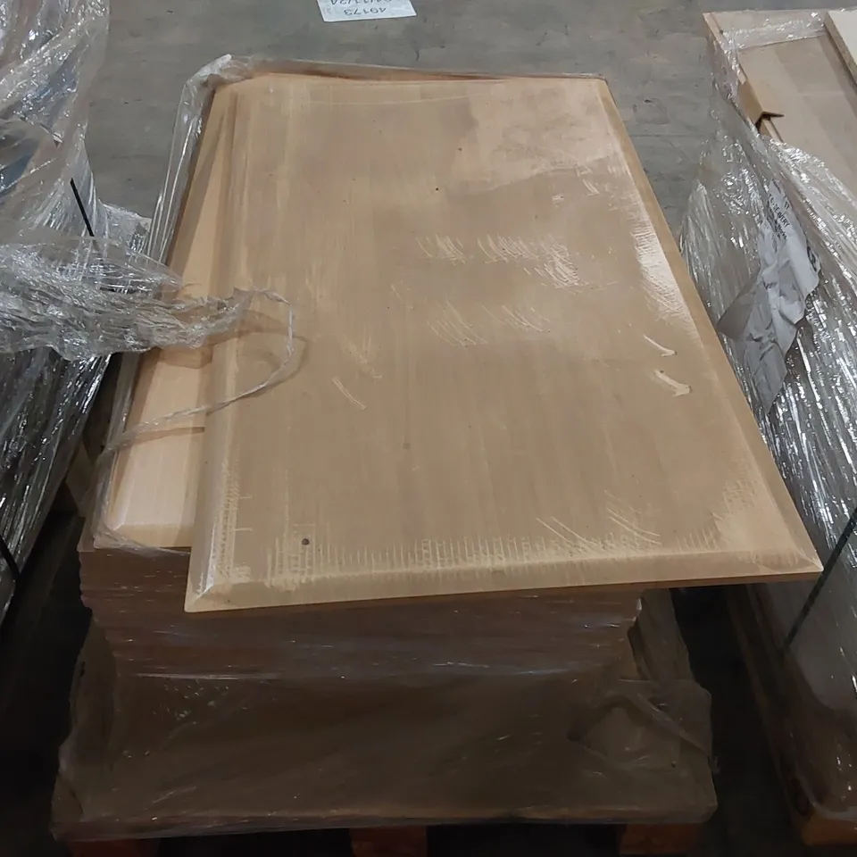 PALLET OF APPROXIMATELY 20 BRAND NEW KINNAIRD BEECH KITCHENS/BEDROOM REPLACEMENT CABINET DOOR/DRAWER/END PANELS IN ASSORTED SIZES TO INCLUDE;