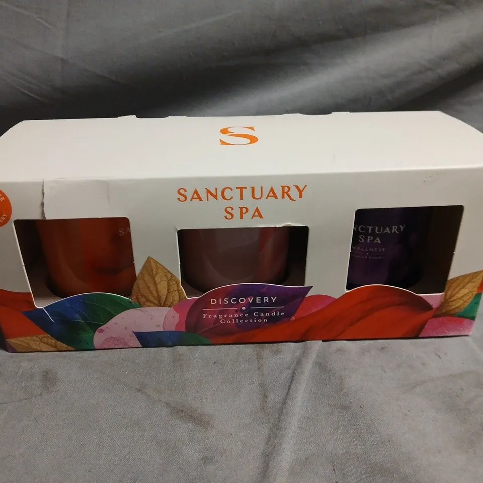 SANCTUARY SPA DISCOVERY FRAGRANCE CANDLE COLLECTION – 3 CANDLE BOXED SET