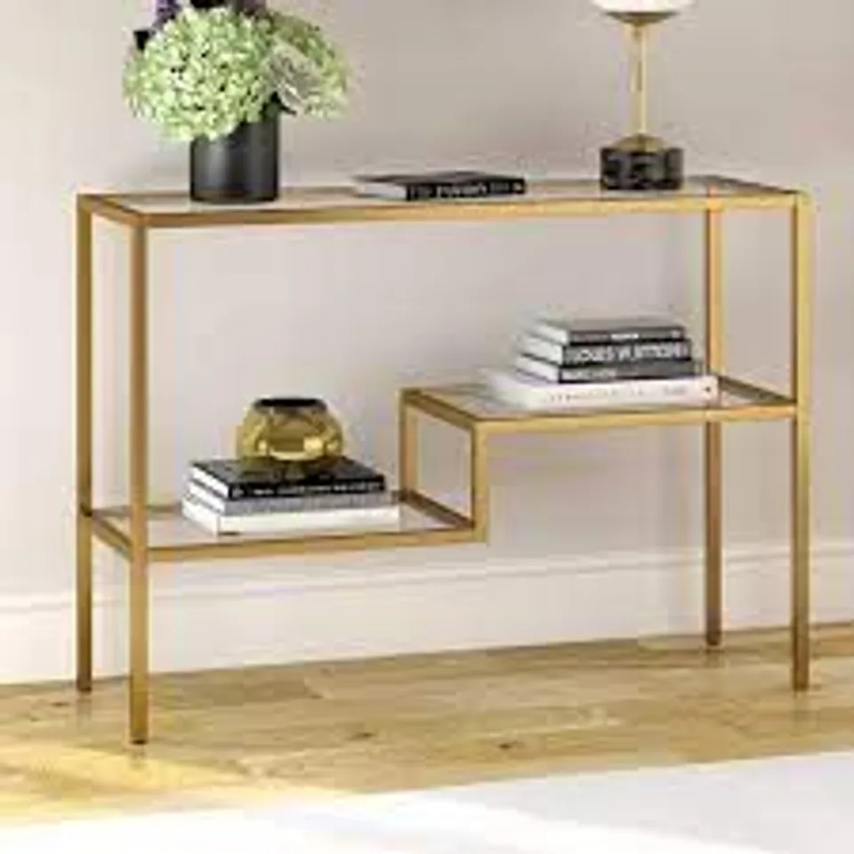 BOXED MERRISACONSOLE TABLE - GOLD