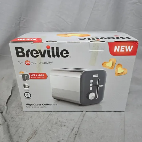 BREVILLE HIGH GLOSS COLLECTION GREY 2-SLICE TOASTER 