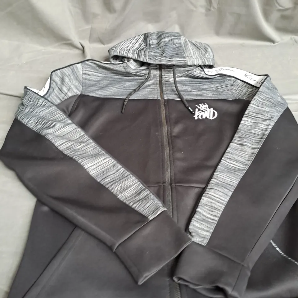 KINGS WILL DREAM GREY/BLACK HOODED JACKET SIZE M