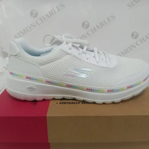 SKETCHERS GO WALK TRAINERS WHITE SIZE 6