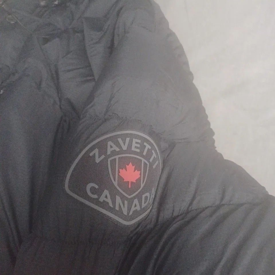 ZAVETTI CANADA PUFFER JACKET – BLACK - SIZE XXL