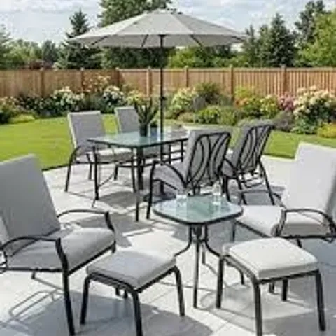 BOXED SEVILLE 11 PIECE DINING SET (4 BOXES)