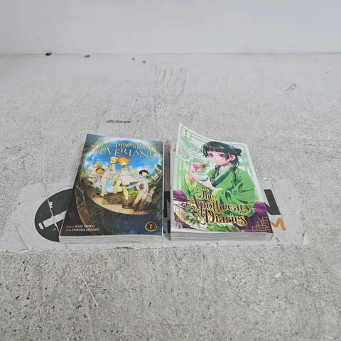 SET OF 2 MANGA BOOKS: THE APOTHECARY DIARIES + THE PROMISED NEVERLAND SQUIRE ENIX VIZ MEDIA