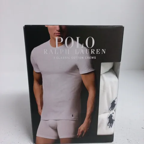 POLO RALPH LAUREN MEN'S 3-PACK CLASSIC COTTON CREW NECK T-SHIRTS – XL