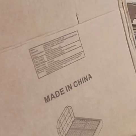 BOXED LANKOU OTTOMAN BEDFRAME BEIGE (2 BOXES)