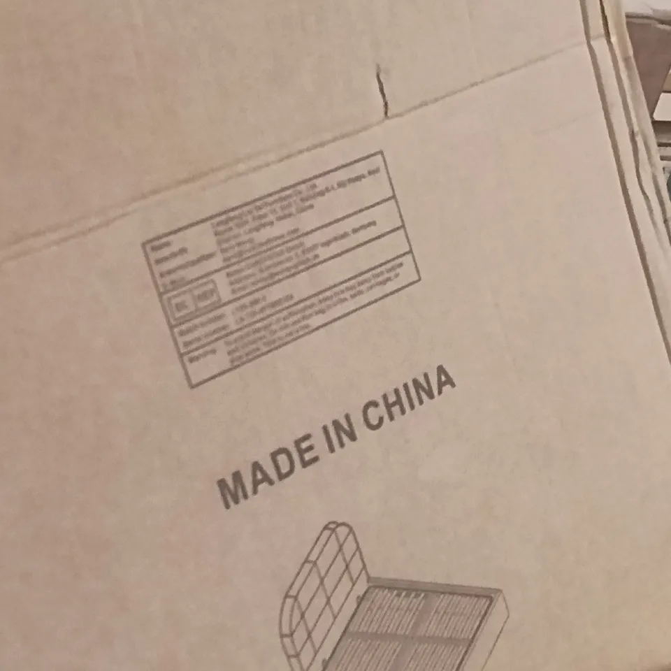 BOXED LANKOU OTTOMAN BEDFRAME BEIGE (2 BOXES)