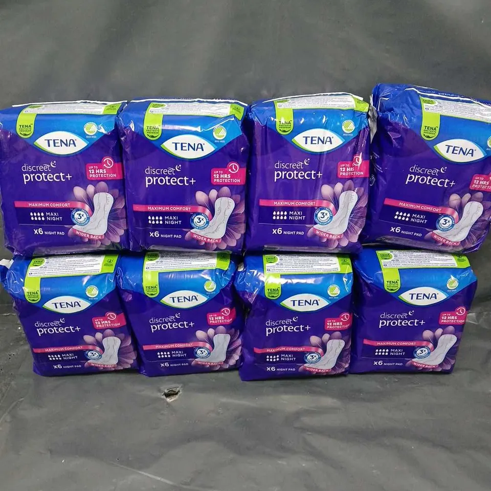 8 X SEALED TENA DISCREET PROTECT+ MAXI NIGHT PADS 