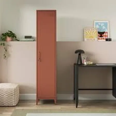 BOXED HELGA LOCKABLE SINGLE STORAGE CABINET - TERRACOTTA (1 BOX)
