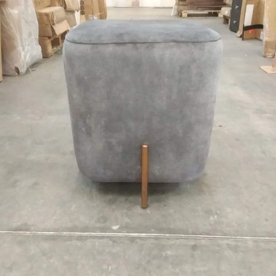 WILL FOOTSTOOL IN VELVET GREY