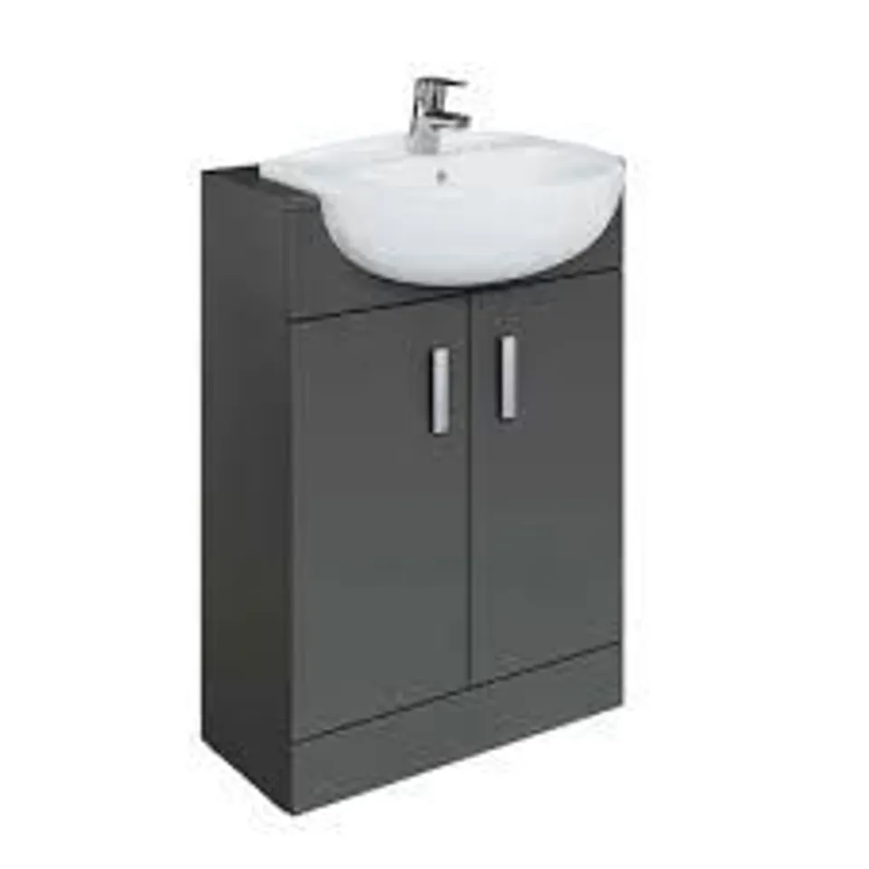 BOXED ROCA VICTORIA MAXI FLOORSTANDING BASE UNIT 45 CM - MATT GREY