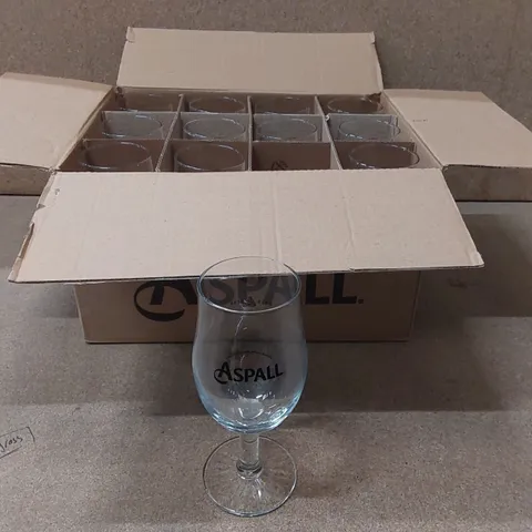 BOX OF APPROXIMATELY 12x ASPALL PINT GLASSES 