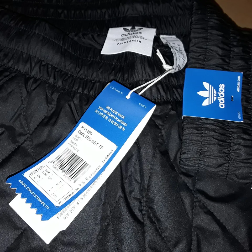 ADIDAS QUILTED SET TRACK PANTS - UK L