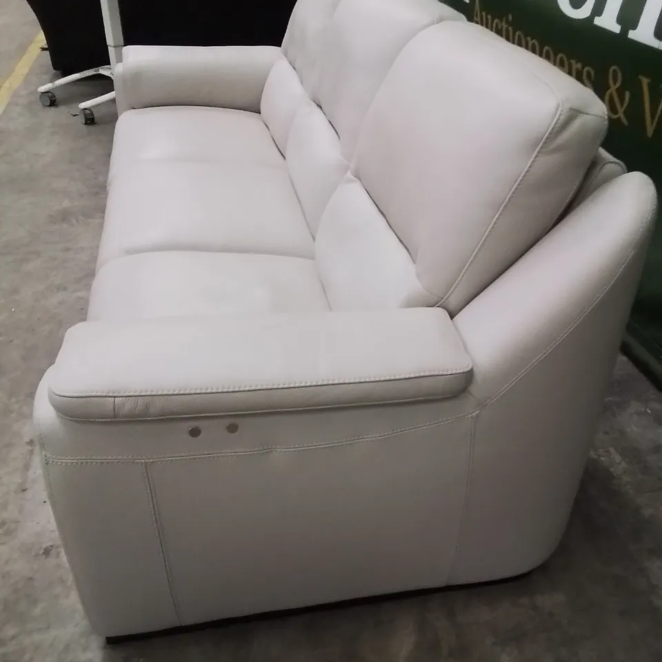 QUALITY DESIGNER ITALIAN MADE AVOLA 3 SEATER LEATHER ELECTRIC RECLINER SOFA 