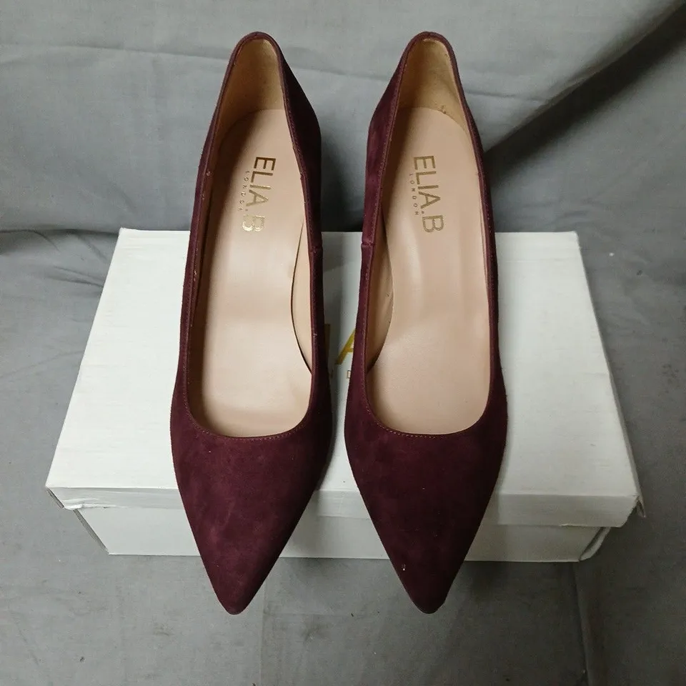 ELIA B LONDON BURGUNDY SUEDE PUMPS – UK 7 (EU 40)