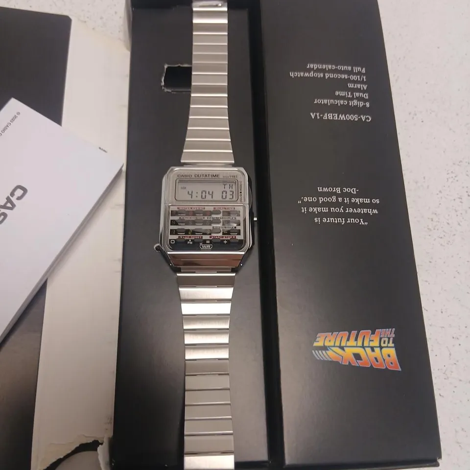 CASIO OUTATIME BACK TO THE FUTURE WRISTWATCH – BOXED
