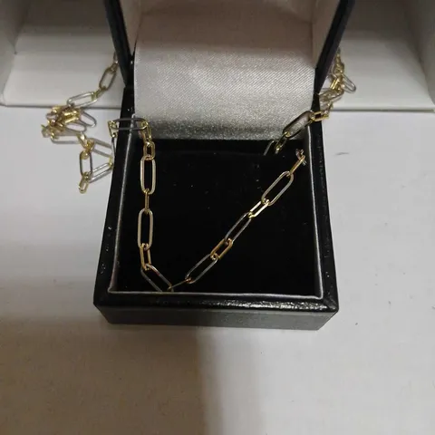 DIAMONIQUE 0.5CT TW PAPERCLIP 45CM NECKLACE STERLING SILVER