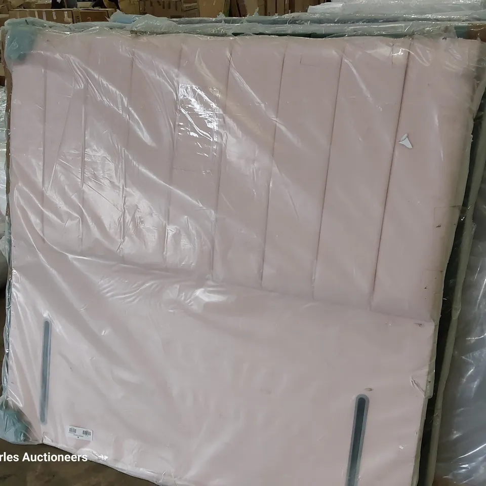 BAGGED 4'6" DOUBLE HEADBOARD PINK FABRIC 