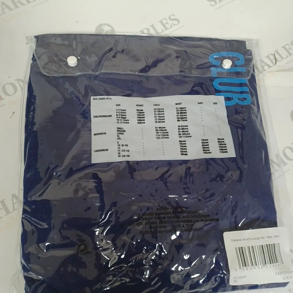 CHELSEA SHORT LOUNGE SET MENS - NAVY UK SIZE XL