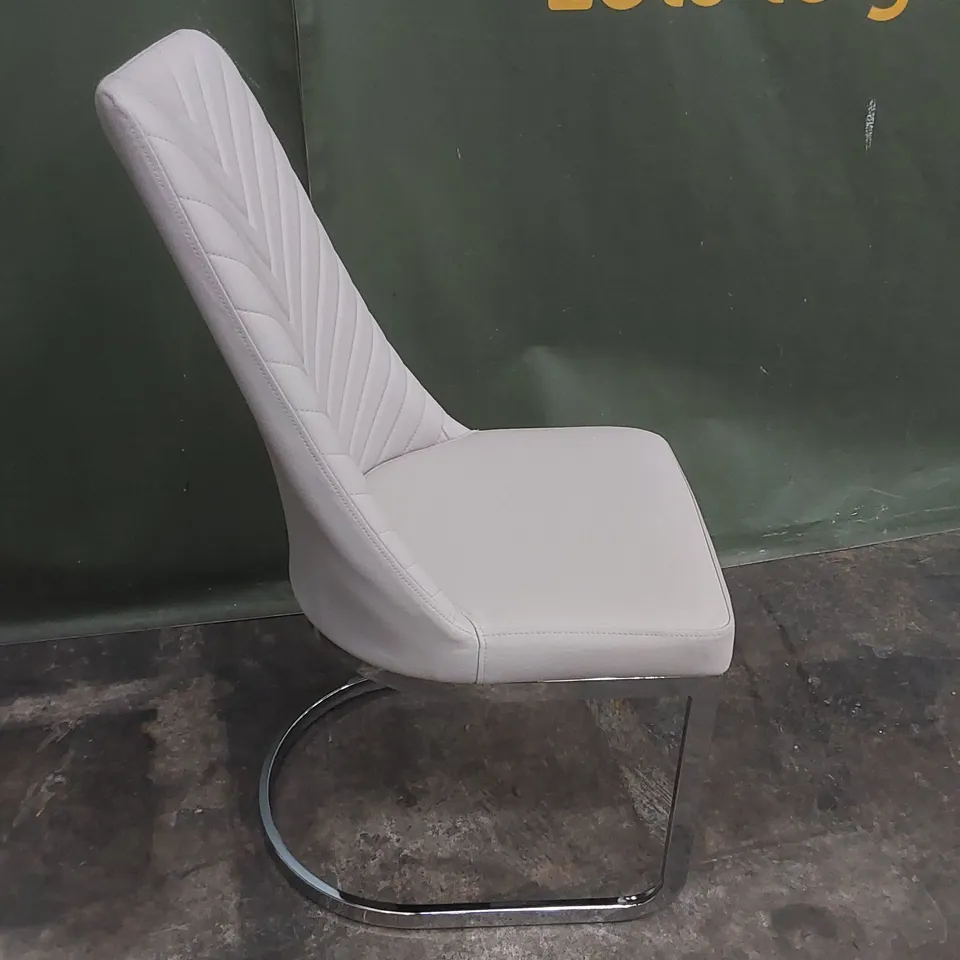 DESIGNER CHEVRON PATTERED DINING CHAIR IN FAUX LEATHER