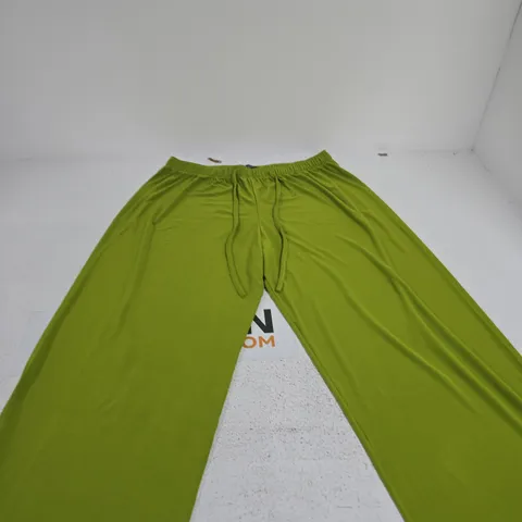 PURE & NATURAL LIME GREEN DRAWSTRING TROUSERS