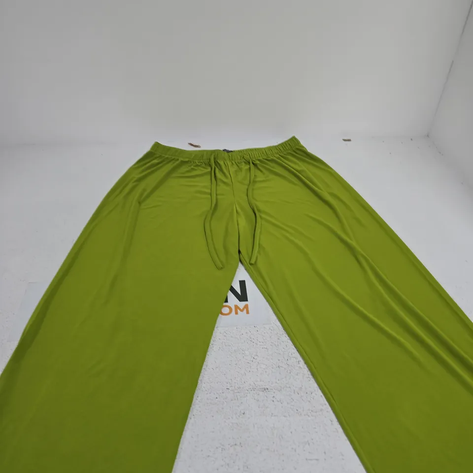 PURE & NATURAL LIME GREEN DRAWSTRING TROUSERS