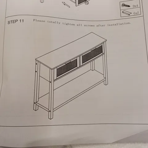 BOXED GARVE CONSOLE TABLE - BROWN (1 BOX)